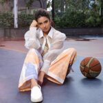 Pujita Ponnada Instagram - Wanna play? 🏀 Shoutout to my amazing team: Clicked by @vclicksphactoryofficial Outfit @thevoguenaari Styling @salonij676 Makeup @aayushisinhamakeup Hairstylist @gadwalmounika #pujitaponnada #actor
