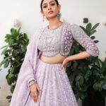 Shivangi Khedkar Instagram - Flexing being DESI 💜 . . . Outfit: @emiraasbyindrani Makeup: @forumgami_artistry Hair: @hairbykrinashah Photography: @dreams2reelsproductions #lehenga #indianbride #desigirl