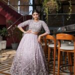 Shivangi Khedkar Instagram - Flexing being DESI💜 . . . Outfit: @emiraasbyindrani Makeup: @forumgami_artistry Hair: @hairbykrinashah Photography: @dreams2reelsproductions @dreams2reels #lehenga #indianwear #desi #shivangikhedkar
