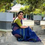 Sujitha Instagram - As Dhanam 💕 Cotton saree and contrast blouse @onlinegits_2.o Blouse tailoring @nishas_aanaboutique