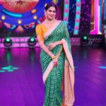 Swasika Instagram - 💛💚 Mua @aneeshcbabumakeupartist Saree : @poonolilsilks Stylist : @amal_gop Jewellery: @sappuz.rentalhub #swasika #swasikavj