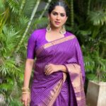 Swasika Instagram – A usual saree day with a hint of purple !
Mua : @abilashchickumakeupartist 
Styling : @nithinju 
Saree : @chelaclothing 
Earrings: @kaya_online_ 

#swasikavj #swasika #sareelook