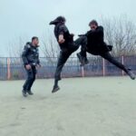 Tiger Shroff Instagram - 2 of my fav stunt men decided to pick a fight with me…i guess im not their fav😅🥷 @anismirza__ @adarshkumar_mishra
