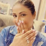 Urvashi Dholakia Instagram - Welcoming the much awaited MUMBAI MONSOONS ☔️ WITH THIS AWESOME NAIL ART BY @umikasnailsandmore 😍😍😍😍😍😍 : : Thank u @umikapv : #urvashidholakia #nails #extensions #nailart #cloud #skyblue #lovingit #😍