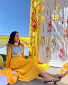 Veebha Anand Instagram - Haldi ready!!! 

#hifsakishaadi#

@timelessjewelsby_s 
@the_adhya_designer