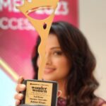Adaa Khan Instagram - Great feeling n great honour to receive this award, to get acknowledged as a trailblazer 👣 ❤️ Grateful to each one of u for your unwavering support and love ❤️ #14years