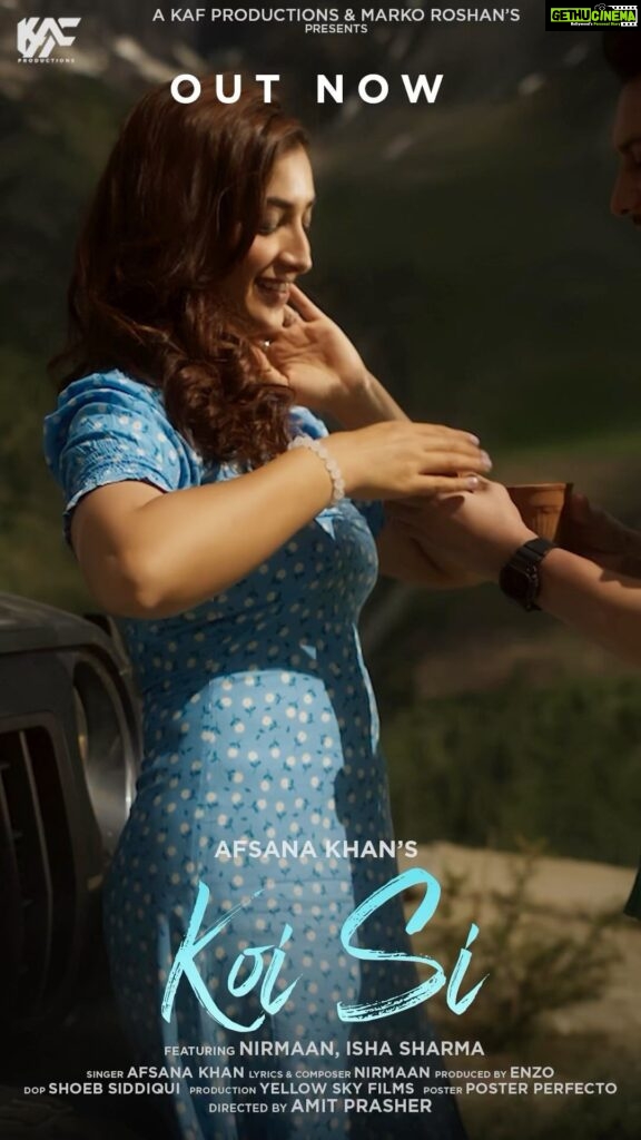 Afsana Khan Instagram - The wait is over now, the much awaited track to rule your hearts and take you to the journey of Heartfelt emotions is OUT NOW on all platforms 🫶🎬🎵 @itsafsanakhan @nirmaan01 @musicenzo @isha_sharma7 @amitprasher @dopshoeb @markoroshan @nickita_92 @kafproductionsindia @yellowskyfilm @netmediaofficial @believemusicindia