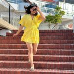 Aishwarya Sharma Bhatt Instagram - Yellow Yellow .. Marshmallow🤣🤪 Outfit: @fashionvilla0111 Styling: @styling.your.soul #aishwaryasharma #khatronkekhiladi #khatronkekhiladi13 #kkk13 #colorstv Cape Town, South Africa