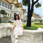 Aishwarya Sharma Bhatt Instagram - Brought India in Bangkok ❤️ with my love @bhatt_neil 😘😇 Outfit: @budandtulip Styling: @styling.your.soul #aishwaryasharma #neilbhatt #bangkok #indainattire #thegrandpalace #grandpalacebangkok #ancientplace #thailanddiaries Grand Palace: Royal Chapel of the Emerald Buddha