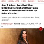 Anurita Jha Instagram - Thank u @iamrohitbhatnagar @freepressjournal for the lovley article … ❤️❤️ . . . . Pr @bluebuzz.in @nehakbisht . . . . . #insta #article #anurittakjha #asur2 #actor #actorslife #actorsjourney Mumbai -city of Dreams
