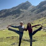 Anurita Jha Instagram - Happy international Yog day 🧘‍♀️ 🌼 Can be done anywhere especially in the mountains.. With @beri.roopali After steep hike of tarsar lake had practiced few Asan’s to stretch.🌼 . . . . . . . . . . . . #yoga #yodaday #internationalyogaday #yogasehoga #discipline #selflove #selfcare #metime #mountainsview Tarsar Lake