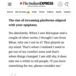 Anurita Jha Instagram - Spoken from the heart and written as conveyed with such respect and honesty.. Struggles are for real, and u choose to walk the path you have choosen for yourself, with or without any support.. it’s all a part of getting stronger,mature, humble and more focused.. My Journey as an actor that started from Gangs of Wasseypur up until now has been put down beautifully by @justinjrao for @indianexpress Thank you ☺️🌼🌼 . . . . . . . #actor #actorslife #myjourney