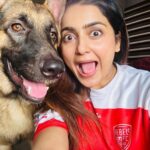 Avantika Mishra Instagram - So fur-ocious! Had to give him endless belly rubs to get these pictures. @rumi.mish ❤️😅 . . #GermanShepherd #HatesTakingPictures