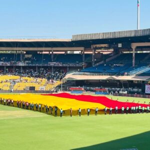 Chandan Kumar Instagram - ಜೈ! ಭಾರತ ಜನನಿಯ ತನುಜಾತೆ,. ಜಯ ಹೇ ಕರ್ನಾಟಕ ಮಾತೆ! 
ನಮಗೆ ಹೆಮ್ಮೆಯ ಕ್ಷಣಗಳು.. ❤️❤️
#KCC
#LAUNCH