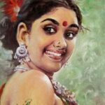 Fathima Babu Instagram - அஞ்சனம் தீட்டிய கூர்விழிகள் … செஞ்சாந்துக் கன்னங்கள் … சுண்டியிழுக்கும் அதரங்கள் … வஞ்சனமில்லா வளைவுகள் … மாருதியின் ஓவியங்களைப் பார்த்தது பார்த்தபடி கிறங்கிக் கிடந்த நம்மை விட்டு அவர் பிரிந்தாலும் அவரின் ஓவியங்கள் தமிழின் கலையடுக்கில் காலத்திற்கும் உறைந்து நிற்கும். அன்னாரை இழந்து வாடும் அவரின் உற்றார்க்கும் உறவினர்க்கும் ஆழ்ந்த இரங்கல்கள்