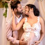 Ishita Dutta Instagram - Only Love ❤️ Thanku for capturing these moments so beautifully…. Memories for a lifetime. Cannot wait for the next phase of our life to start… @littletoesbymuskan @sapna_kapoorr Stay tuned for more amazing pics from the shoot…. 💜💜💜 @vatsalsheth Styled by: @styleitupbyaashna Ishita’s Outfit: @purvisethiacouture Jewellery: @noraahajewels Vatsala’s Outfit: @h.romanticartist