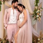 Ishita Dutta Instagram - Only Love ❤️ Thanku for capturing these moments so beautifully…. Memories for a lifetime. Cannot wait for the next phase of our life to start… @littletoesbymuskan @sapna_kapoorr Stay tuned for more amazing pics from the shoot…. 💜💜💜 @vatsalsheth Styled by: @styleitupbyaashna Ishita’s Outfit: @purvisethiacouture Jewellery: @noraahajewels Vatsala’s Outfit: @h.romanticartist