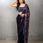 Ishita Dutta Instagram - Loving this look 💙 📷 @yash_bhatwal_photography Stylist: @styledbynikinagda Saree: @priyankajain.official Pr: @gideonalliance Jewellery: @artjoules