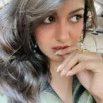 Ishita Dutta Instagram - Good hair days… ❤️ Outfit: @martyco.in Jewellery: @blingthingstore Stylist: @styledbynikinagda @icmentertainment @umesh_celebrity_manager