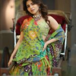 Iswarya Menon Instagram - Grace over everything 💚🧡 . 📷 @ganeshpeddireddy Stylist- @saranya_raov Outfit: @taavareclothing Accessories: @treasureboxoriginals Styling assistant- @_anok_ok Makeup- @munna_bridal_makeup Hair- @sknsankar