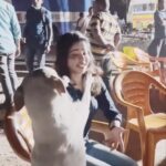 Iswarya Menon Instagram - Night shoot scenes of #spy 🤣♥️ When this cutie gets possessive of me & doesn’t want me to pet the other dog 😂♥️
