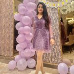 Janani Iyer Instagram - Thanks to everyone who posted “happy birthday” messages for me today! I read every one of them, and they totally made me smile. Not to mention my wonderful friends who made it extra special!💜💜💜 Outfit- @thehazelavenue Radisson Blu GRT Chennai
