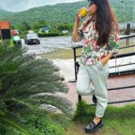 Madhurima Tuli Instagram - Keep walking through the storm.. Your rainbow is waiting on the other side.. 🦋💙 #rainbow #rains #love #shirts #shoes #life