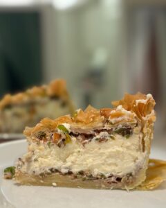 Parvathy Omanakuttan Instagram - Ending my Monday night on a perfectly tangy and not too sweet “cheesecakey” note … Mmmmmmm 😋 
Aside from the painful wait to let the cheesecake set completely (24hrs😅); The lemon juice and zest in the cheesecake perfectly balances the sweetness, the nuts add the body and crunch, the filo pastry did turn out to be less crisp compared to what I had imagined but in all reality with the cheesecake filling on the inside and sugar syrup on the outside it was expected to happen. *Do I love the taste of it? - OH YESSSS; *Will I make it again? - I will surely make the classic version without the filo pastry. But I am glad I tried 😊 @the.chefs.world 
#pastry #sweettooth #foodie #kitchen #cheesecake #chef #amature #eggless #nuts #baklava #homebaker #love #cheflife #instagram #foodporn #food #instagood #dessert #homemade #baking #foodnetwork #foodnetworkkitchen #passion #global #foodgasm #foodtv #ironchef #vegetarian #yummy #dolci