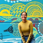 Shreya Dhanwanthary Instagram - Art & Adventure at Perth . @australia @westernaustralia @visitperth @cityofperth @zipclimbperth @mipalkarofficial @ohheywa @manishamakwana18 #wathedreamstate #seeaustralia #matagarupbridge #art #muralart