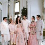 Smriti Khanna Instagram - Some favourites from the wedding day My outfit @houseofneetalulla Makeup @raveen_anand Anayka’s outfit @the.adorbss Gautam’s outfit @abujanisandeepkhosla Decor @eventfullyyoursdesign The Leela Palace New Delhi