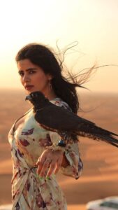 Soundariya Nanjundan Instagram - Ruling the sand with grace and strength 🦅 🏜️ 🎥 - @bhoopalm_official Outfit- @sankalptheboutique #styledbyme ✨ 🏜️ 🏜️ 🏜️ 🏜️ 🏜️ #soundariyananjundan #desert #travel #nature #photography #desertlife #travelphotography #adventure #love #landscape #sunset #dubai #photooftheday #instagood #sahara #instagram #art #travelgram #sand #explore #uae #naturephotography #uae #instagood #mountains #dubaidesert #instalike #desertvibes #fashion #fashionblogger #photooftheday #photography #instagood #instalike #likesforlike Dubai Desert Safari