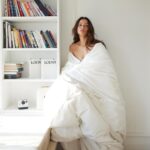 Tripti Dimri Instagram - Blanket on, too hot.. Blanket off, too cold.. One leg out, PERFECT 🤍 📷 @sashajairam @richellefernandes @souravroy_1999