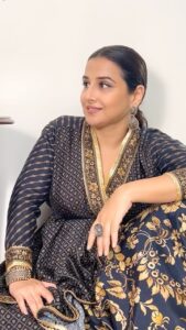 Vidya Balan Instagram - 🐦
Audio and inspiration courtesy: @sidharthsagar.official 
Outfit: @toraniofficial