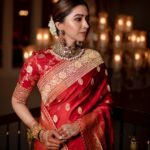 Aarthi Instagram - There is a goddess within each of us. Only a red saree can ascertain that. . . . . . . . . . . #weddingseason #glamitup #blingiton #sareelove #indianfashion #bigfatindianweddings #familytime #glamtribe 🥻 @sabyasachiofficial 💎 @amrapalijewels @mangatrai36jubileehills 💄 @leiyamua @dolma.tamang 📸 @kiransaphotography 🧍🏻‍♀️ @anitha.cookie @nasima28
