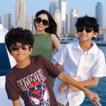 Aarthi Instagram - Where there is family, there is love 🩵💚 And when there is family, there is time for self-love 💚😜🩵 . . . . . P.S: My ocean phobia sister refused to leave her spot to click pictures @anushavijaykumar #familia #familyvacay #dubai2023 #yachtlife #makingmemories #aaravravi #ayaanravi @krishnamurthyvijaykumar @sujataavijaykumar