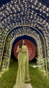 Aashika Padukone Instagram - Dreamy ✨

VC: @bharath_smart_king_9121 
Location: @thenawabsgarden 
Designer: @ssdesigner.studio