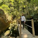Abijeet Duddala Instagram - Hi, it's Indian Jones.. Can someone ship me a whip? Desi Laati will also do. Nice hike pole jugaad.. #hike #bluemountains #trail #wilderness #nature Grand Canyon Hike - Blue Mountains Nsw