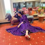 Adah Sharma Instagram - Pimp my ride  aaja meri gaadi mein baith jaa couldn’t decide which caption so both lol Wearing @jaykirtisingh 💜💜💜💜 Hair @snehal_uk #100YearsOfAdahSharma #adahsharma #anarkali #ootd Ahmedabad, India
