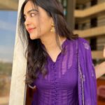 Adah Sharma Instagram - Pimp my ride  aaja meri gaadi mein baith jaa couldn’t decide which caption so both lol Wearing @jaykirtisingh 💜💜💜💜 Hair @snehal_uk #100YearsOfAdahSharma #adahsharma #anarkali #ootd Ahmedabad, India