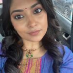 Ammu Abhirami Instagram - Random car selfie dump💜 Outfit @tamarachennai Jewellery @made_for_hers