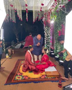Anisha Victor Instagram - When the two most lovely people decide to spend the rest of their lives together.. 🌸 
My heart is so full seeing you two on this special day. 
#SteffiWedsRaghu 
What a radiant bride you made @steffi.cherian and as for 
 @raghuramgunnam we love you but team bride (@especially.zama @riya.cherian ) is still waiting for the jootie 💰 Only dollars accepted 💵😜
Saree courtesy🥻- @renugadevi_karuppannan