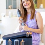 Ankita Lokhande Instagram - Good hair days make me feel like I can conquer the world. Curl, wave, smooth,and dry you hair without extreme heat. Thanks @dyson_india airwrap , always giving me salon like hair at home without any extreme damage.  #dysonindia#dysonhair #dysonairwrap #gifted
