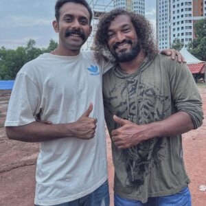 Arjun Ashokan Instagram - Too happy to work with you master.! ❤️💪🏻 @silva_stunt ❤️