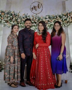 Aswathy Sreekanth Instagram - Made in heaven ❣️ 

Wishing my dearest human and the love of his life a very happy companionship together 🥰🥰 @rjmathukkutty @dr.elizabeth_shaji_madathil 
#engagement