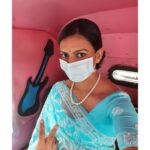 Bidita Bag Instagram - Wherever I go...guitar follows 🙈🎸 #sareelove #autophoto #maskup