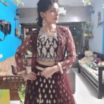 Bidita Bag Instagram - My doctor brothers doing my Raksha all the time 😇❤️ Thank you @dr.vikas.saini 🤗 #DrVijaySaini 🤗 They gifted me this beautiful outfit ❤️🖤 There was no one to shoot, so I shot images myself 😁 #selfie