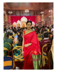 Bidita Bag Instagram - Annual #DurgaPuja ritual with @sudhishkamath after years 😅
#pandalhopping 🥳
#durgapujo #happydussehra
