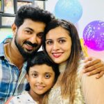 Dhanya Mary Varghese Instagram - It was such a blessed moment to celebrate our Johan’s birthday with all our loved ones. Thank God for all the blessings and happiness showered in our life. Thank you dears for being with us as a family. Thank you @jayakrishnan_kichujk for these nice clicks.❤️🙏 #johnjacob #dhanyamaryvarghese #actor #actress #lifewithjod #birthday #happybirthday #birthdaycelebration #happiness