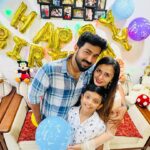 Dhanya Mary Varghese Instagram - It was such a blessed moment to celebrate our Johan’s birthday with all our loved ones. Thank God for all the blessings and happiness showered in our life. Thank you dears for being with us as a family. Thank you @jayakrishnan_kichujk for these nice clicks.❤️🙏 #johnjacob #dhanyamaryvarghese #actor #actress #lifewithjod #birthday #happybirthday #birthdaycelebration #happiness