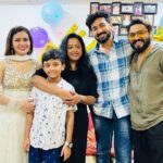 Dhanya Mary Varghese Instagram - It was such a blessed moment to celebrate our Johan’s birthday with all our loved ones. Thank God for all the blessings and happiness showered in our life. Thank you dears for being with us as a family. Thank you @jayakrishnan_kichujk for these nice clicks.❤️🙏 #johnjacob #dhanyamaryvarghese #actor #actress #lifewithjod #birthday #happybirthday #birthdaycelebration #happiness